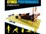 Gymex Performance Fitness Mat Xxl, Extra Large, Arrotolabile, Per Yoga, Sport E Fitness 240X160Cm Verde