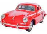 Porsche 356B Modello Di Auto 12Cm Metallo Modello Di Auto Con Tirare Indietro Auto Giocattolo Welly Giocattolo Bambini Regalo 75 (Rosso)