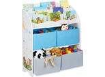 Scaffale Relaxdays Per Bambini Con 4 Scatole In Tessuto