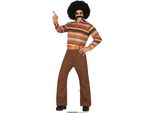 Costume Da Uomo Anni '70, Taglia: 46 - 48 (S) Colore: Marrone