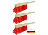 Novaliv 3X Spazzola A Mano Con Manico Lungo I 45 Cm I Elaston I Frusta In Legno Spazzaneve Spazzola Per Polvere