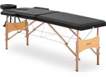 Physa Lettino Da Massaggio Pieghevole - 2 Zone - 185 X 60 X 62 - 86 Cm - 220 Kg - Nero