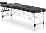 Physa Lettino Da Massaggio Pieghevole - 3 Zone - 185 X 60 X 59 - 80 Cm - 180 Kg - Nero