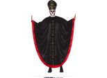 Costume Da Cardinale Di Halloween Con Decorazione Rossa Tunica Mistica Sacerdote Gotico Abito Rituale Padre Oscuro Per Notti Spaventose, Taglia: 52 - 54 (L) Colore: Nero