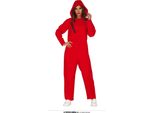 Ladri Di Carnevale Tuta Rossa Con Cappuccio Costume Intero Carnevale Adulti Cerniera Posteriore, Taglia: 38 - 40 (M) Colore: Rosso