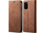 Custodia Huawei Honor 30 Pro, Laimtop Denim Pelle Portafoglio Chiusura Magnetica Flip Bookstyle Custodia Protettiva Con Funzione Stand Per Huawei Honor 30 Pro Huawei Honor 30 Pro Marrone