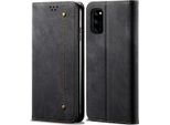 Custodia Huawei Honor 30 Pro, Laimtop Denim Pelle Portafoglio Chiusura Magnetica Flip Bookstyle Custodia Protettiva Con Funzione Stand Per Huawei Honor 30 Pro Huawei Honor 30 Pro Nero