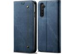 Oppo Realme X50 Pro Custodia, Laimtop Denim Pelle Portafoglio Chiusura Magnetica Flip Bookstyle Custodia Protettiva Con Stand Per Oppo Realme X50 Pro Oppo Realme X50 Pro Blu