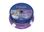 Verbatim - 25 X Dvd+R Dl - 8.5 Gb 8X - Breite Bedruckbare OberfläChe - Spindel