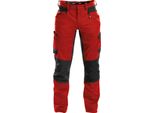 Dassy® Helix Pantaloni Da Lavoro Elasticizzati Rosso/Nero Taglia 46 Lunghezza: Plus