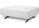 Casa Padrino Sgabello Bianco / Bronzo 108 X 108 X H. 41 Cm - Sgabello - Poggiapiedi - Mobili Soggiorno