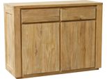 Credenza Design Teako Teak 150X115Cm Trosa In Legno Massiccio Resistente Alle Intemperie Senza Maniglie 2 Ante 2 Cassetti