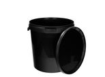 Benbow Secchio Con Coperchio 30L X10 Nero - Sicuro Per Gli Alimenti, Robusto, Ermetico, A Prova Di Perdite, Inodore - Secchio In Plastica - Vuoto