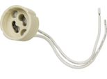 Maclean MCE428 GU10 Portalampada In Ceramica Led Alogeno 500W 250V 2A Cavo In Silicone Resistente Al Calore Fino A 180°C Per Lampade Alogene Led