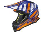 Nolan N53 Cliffjumper Motocross Helm, Blau/Arancio, S (56)