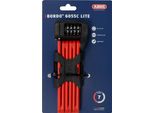 Abus Bordo Lite 6055C Sh Serratura A Libro - Con Supporto E Codice A Combinazione - Serratura A Combinazione Ultraleggera In Acciaio Speciale - Livello Di Sicurezza Abus 7 - 85 Cm - Rosso