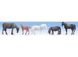 Cavalli Noch, Figure Di Animali In Plastica In Scala H0, Ideali Per Il Modellismo Ferroviario E I Diorami
