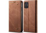 Custodia Galaxy A72 5G, Custodia A Portafoglio In Pelle Con Chiusura Magnetica E Supporto Per Samsung Galaxy A72 5G Marrone