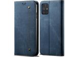 Custodia Galaxy A72 5G, Custodia In Pelle A Portafoglio Con Chiusura Magnetica E Supporto Per Samsung Galaxy A72 5G Blu