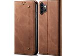 Custodia Galaxy A32 5G, Custodia A Portafoglio In Pelle Con Chiusura Magnetica E Supporto Per Samsung Galaxy A32 5G Marrone