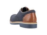 Rieker Uomo Scarpa Bassa Stringata Extra Larga Leggera Motivo Geometrico 16504, Dimensione:43 Eu, Colore:Blu