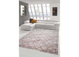 Tappeto Moderno Di Design Con Motivo Marocchino In Beige Rosa Dimensioni - 80 X 300 Cm