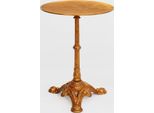 Casa Padrino Tavolino Barocco Oro Antico Ø 50 X H. 66 Cm - Tavolo Rotondo In Legno Massiccio - Mobili Barocchi