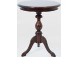 Casa Padrino Tavolino Barocco Marrone Scuro Ø 50 X H. 62 Cm - Tavolino Rotondo In Mogano - Mobili In Mogano In Stile Barocco