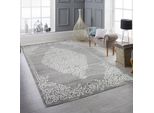 Tappeto Moderno Tappeto Orientale Con Ornamenti In Filato Glitterato Grigio Crema Dimensioni - 200 X 280 Cm