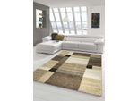 Tappeto Di Design Tappeto Moderno Tappeto Da Salotto Tappeto A Pelo Corto Design Barocco Marrone Screziato Beige Moka Dimensioni - 80X150 Cm