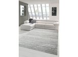 Tappeto Di Design E Moderno Tappeto Per Il Soggiorno A Pelo Corto A Tinta Unita In Grigio Dimensioni - 160 X 230 Cm