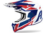 Casco Da Motocross Airoh Strycker Axe Carbon, Blu/Rosso, Xs (53/54)