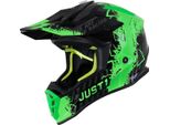 Casco Da Motocross Just1 J38 Mask, Verde/Nero, Xl (61/62)