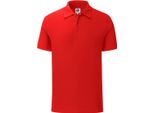 Fruit Of The Loom Herren Poloshirt Iconic RW6516 (L) (Rot)