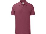 Fruit Of The Loom Herren Poloshirt Iconic RW6516 (L) (Burgunder Meliert)