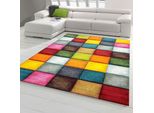 Tappeto Moderno Tappeto Soggiorno Check Design Multicolore Dimensioni - 160 X 230 Cm
