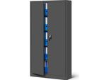 Set Di 4 Schedari C001H Armadio Per Ufficio Armadio In Metallo Armadio In Acciaio Armadio Per Utensili Armadio In Lamiera D'acciaio Verniciato A Polvere Armadio Con Ante A Battente Chiudibile A Chiave 195 Cm X 90 Cm X 40 Cm Colore: Antracite/Antracite