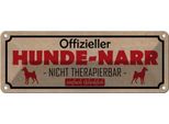 Vianmo Insegna Di Latta 10X27 Cm Hunde-Narr Nicht Therapierbar