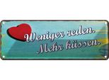 Vianmo Insegna Di Latta 10X27 Cm Weniger Reden Mehr KüSsen Herz