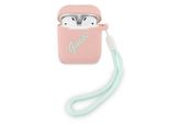 Guess Guaca2Lsvspg Airpods 1/2 Cover RóżOwo Zielony/Rosa Verde Silicone Vintage