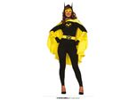 Costume Da Eroe Bat Adventure Con Cappuccio, Maschera, Cintura, Taglia: 38 - 40 (M) Colore: Nero