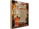 Vianmo Insegna In Legno 30X20 Cm Rezept Zombie Zutaten Rum Grenadine