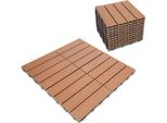 Tegole Per Terrazze In Karpal Wpc Legno Plastica 11Er 1M2 Tegole 30X30 Cm Tegole Per Balconi Tegole Per Giardini DšŠCo,Impermeabile