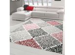 Tappeto Moderno Tappeto Di Design Tappeto Orientale Con Filato Glitterato Tappeto Da Salotto Con Ornamenti Screziati In Beige Crema Grigio Antracite Dimensioni - 80 X 300 Cm