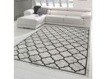 Tappeto Moderno Di Design Con Motivo Marocchino Grigio Chiaro Antracite Argento Dimensioni - 160 X 230 Cm