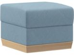 Sgabello Casa Padrino Azzurro / Colori Naturali 60 X 60 X H. 46 Cm - Sgabello Da Salotto Moderno - Poggiapiedi - Mobili Da Salotto