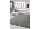 Tappeto Di Design E Moderno Tappeto Per Il Soggiorno A Pelo Corto A Tinta Unita In Antracite Dimensioni - 160 X 230 Cm