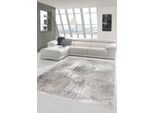 Tappeto In Lana Tappeto Da Salotto Moderno In Lana Astratto In Grigio Dimensioni - 80 X 150 Cm