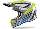 Casco Da Motocross Airoh Strycker Shaded Carbon, Giallo, Xs (53/54)
