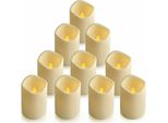 10 Pezzi Led A Luce Di Candela, 3AAA A Batteria Led Candela Tremolante, 11,5 Cm Di Altezza, Luce Di Candela Decorativa Per Cena, Compleanno, Festa Di Natale